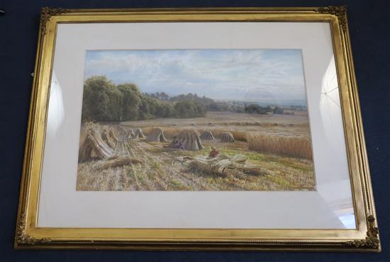 Edmund George Warren (1834-1909) Harvesters at rest 19.5 x 29.5in.